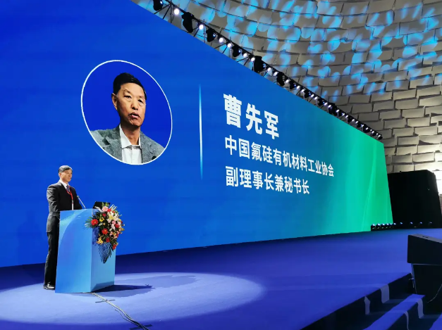 中國氟硅有機(jī)材料工業(yè)協(xié)會(huì)副理事長兼秘書長曹先軍致辭